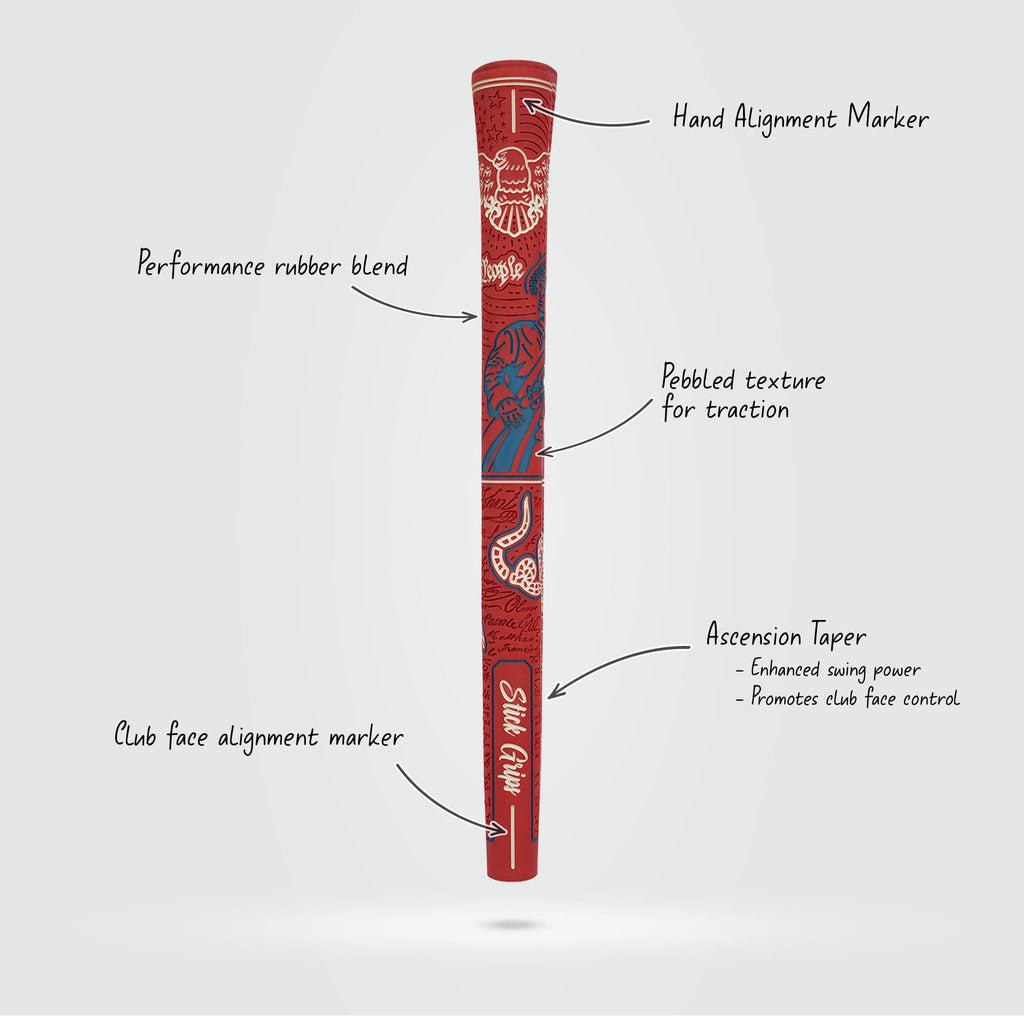 Stick Grips Golf Patriot Golf Grip (Red)