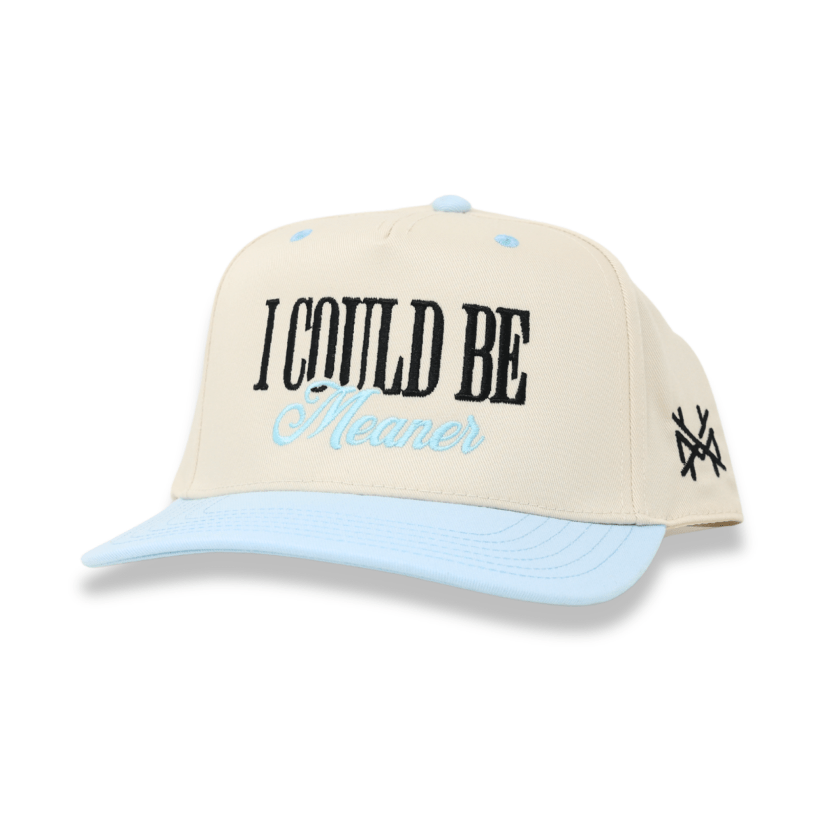 I Could Be Meaner Snapback Hat - Embroidered Statement Cap